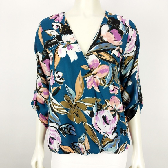 west kei allan rolltab high low blouse